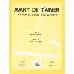 Partition AVANT DE T'AIMER Lucien LUPI