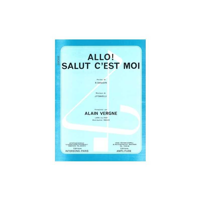 Partition ALLO ! SALUT C'EST MOI Alain VERGNE