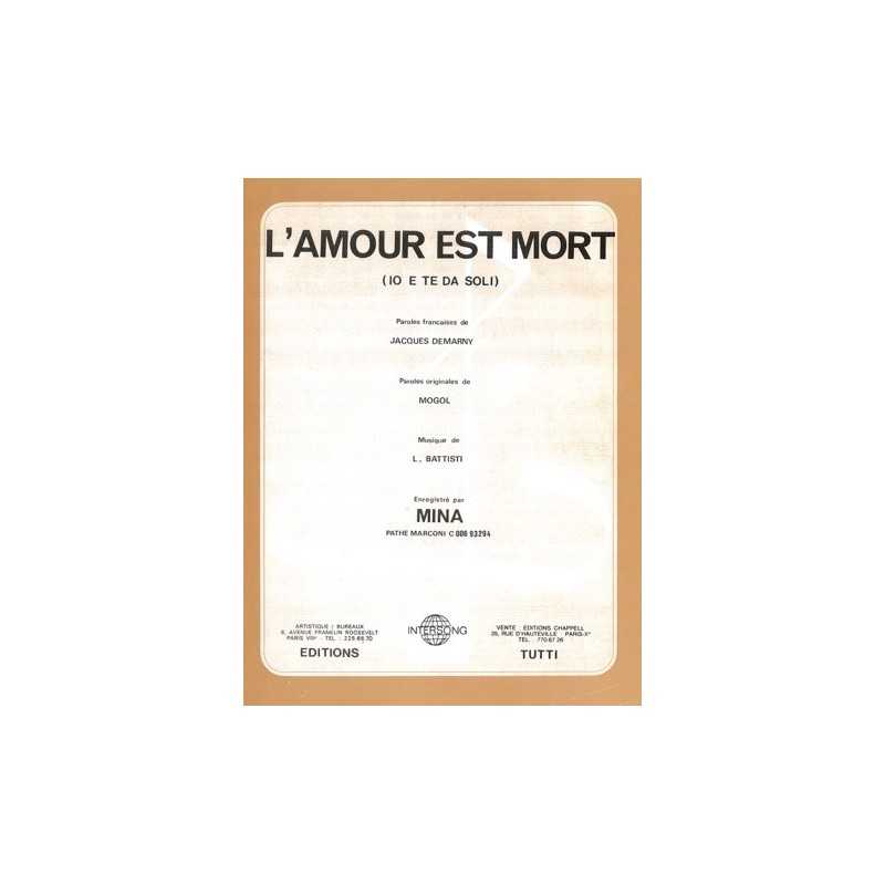 Partition L'AMOUR EST MORT MINA