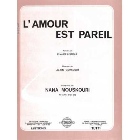 L'AMOUR EST PAREIL