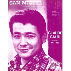 Partition SANS MIGUEL (LE VENT QUI VIENT DE LA MER) Claude CIARI