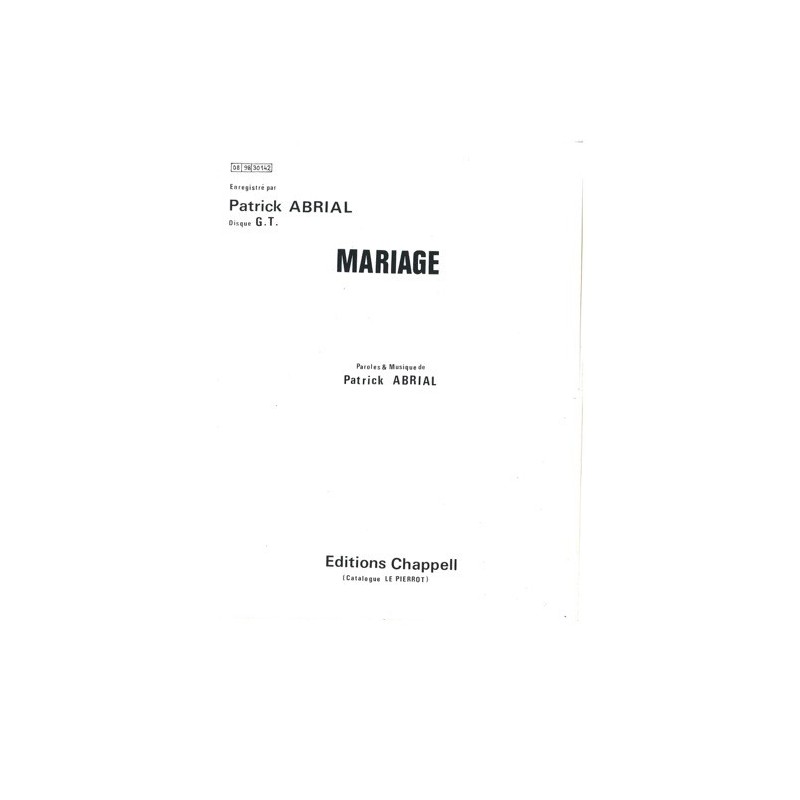 Partition MARIAGE Patrick ABRIAL