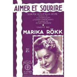 Partition AIMER ET SOURIRE (LERNE LIEBEN OHNE ZU WEINEN) Marika RÖKK