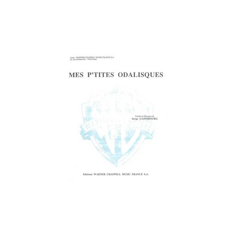 Partition MES P'TITES ODALISQUES Serge GAINSBOURG