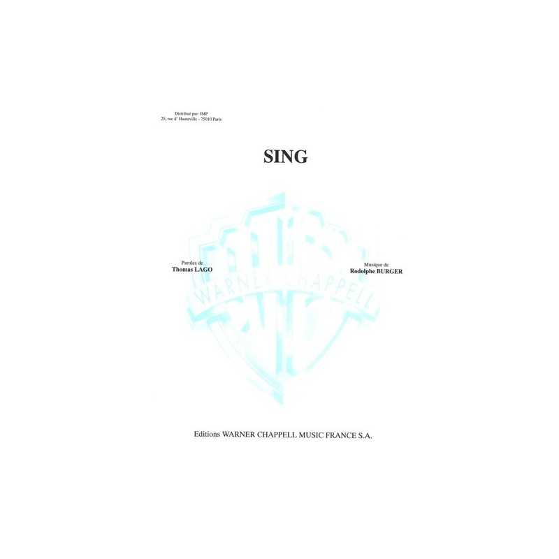 Partition SING Rodolphe BURGER