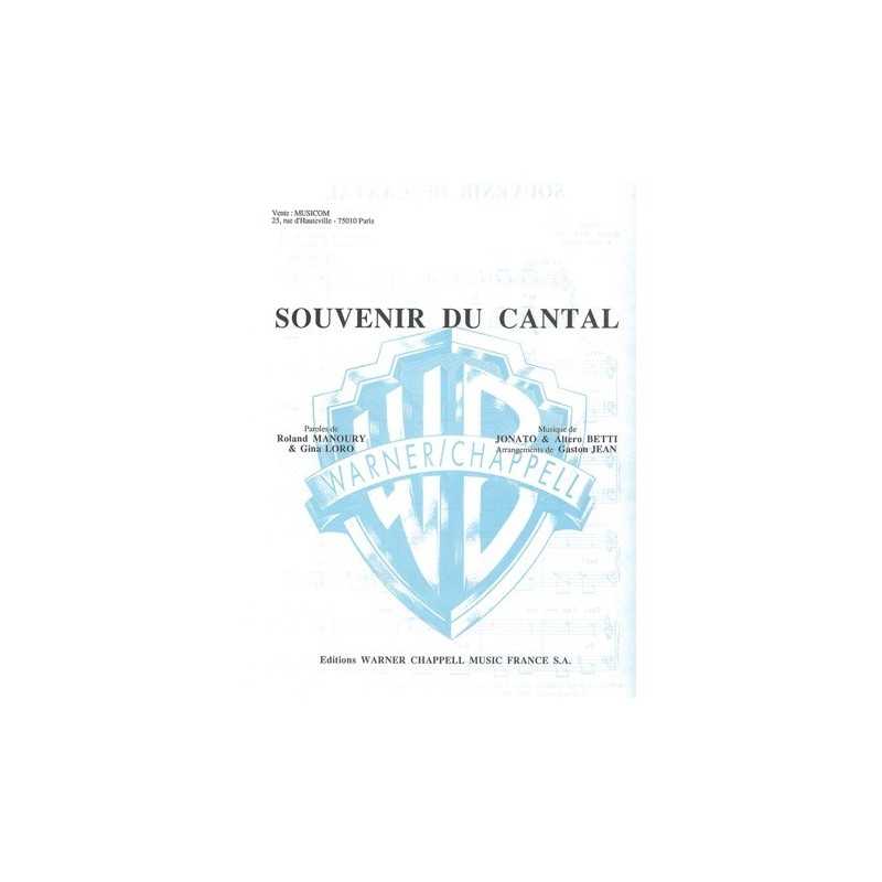 Partition SOUVENIR DU CANTAL Altero BETTI