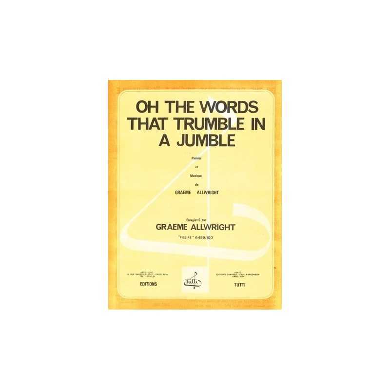 Partition OH THE WORDS THAT TRUMBLE IN A JUMBLE Graeme ALLWRIGHT