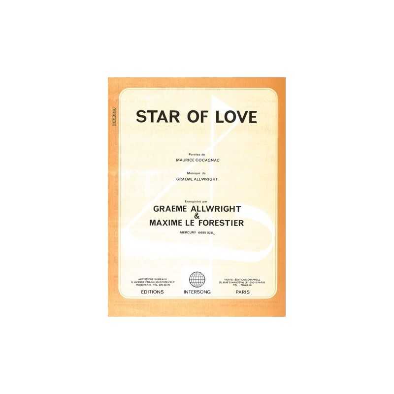 Partition STAR OF LOVE  Graeme ALLWRIGHT