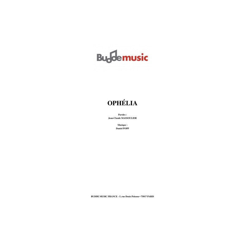 Partition OPHÉLIA André Popp