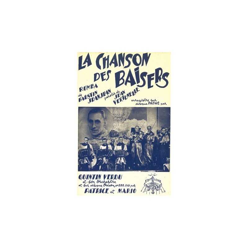 Partition LA CHANSON DES BAISERS Quintin VERDU et son orchestre