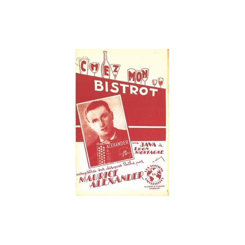 Partition CHEZ MON BISTRO Maurice ALEXANDER