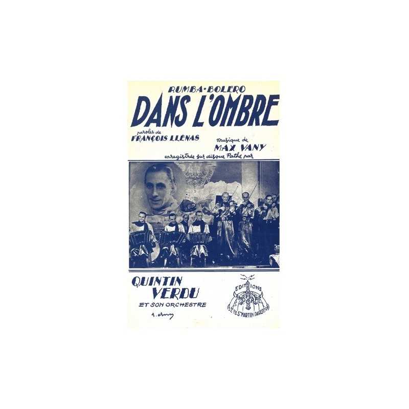 Partition DANS L'OMBRE Quintin VERDU et son orchestre