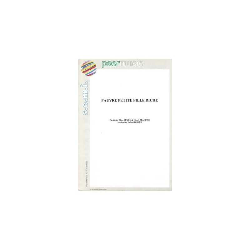 Sheet music PAUVRE PETITE FILLE RICHE Claude François