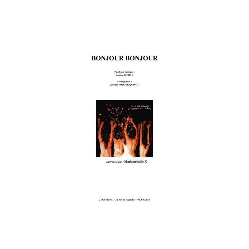 Partition BONJOUR BONJOUR Mademoiselle K
