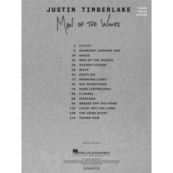 Songbook JUSTIN TIMBERLAKE - MAN OF THE WOODS