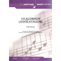 Partition UN ACCORDÉON CHANTE ET PLEURE Edouard DULEU