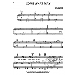 Sheet music COME WHAT MAY Nicole KIDMAN Ewan McGREGOR Moulin Rouge