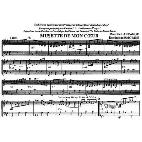MUSETTE DE MON CŒUR - SWINGING BALLADE