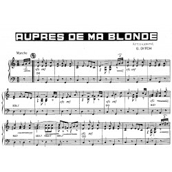 Partition AUPRÈS DE MA BLONDE