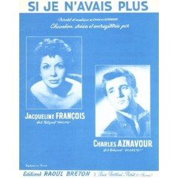 Partition SI JE N'AVAIS PLUS Charles Aznavour
