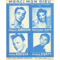 Partition MERCI MON DIEU Charles Aznavour
