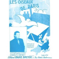Sheet music LES OISEAUX DE PARIS Charles Trenet