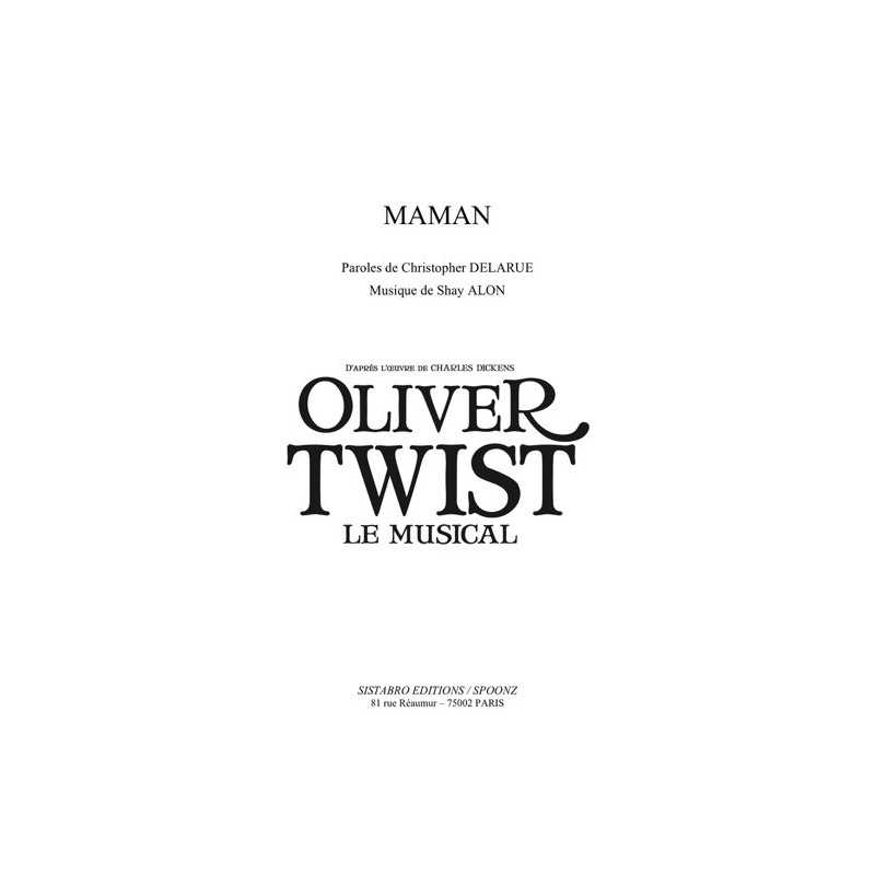 Sheet music MAMAN Oliver Twist