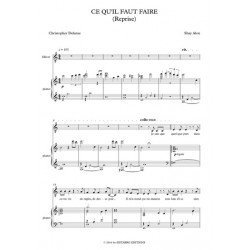 Partition CE QU'IL FAUT FAIRE (REPRISE) Oliver Twist
