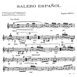 Partition SALERO ESPANOL