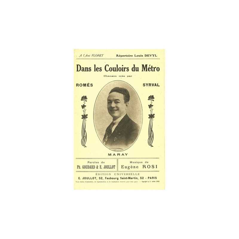 Sheet music DANS LES COULOIRS DU MÉTRO Louis Devyl