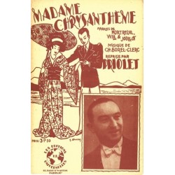 Sheet music MADAME CHRYSANTHÈME Priolet