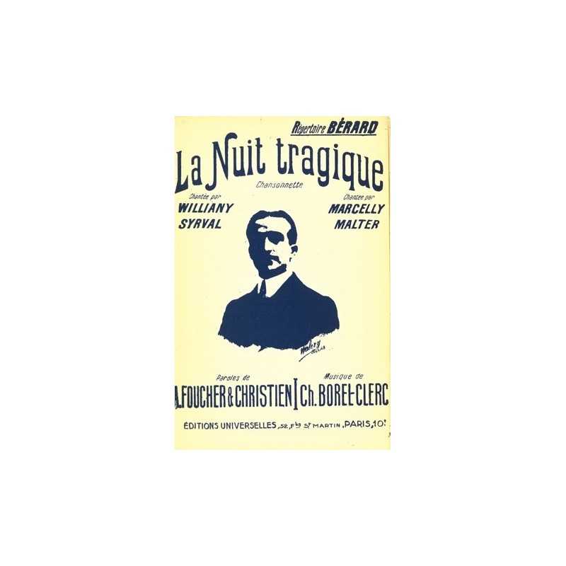 Sheet music NUIT TRAGIQUE Bérard