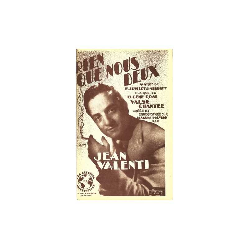 Sheet music RIEN QUE NOUS DEUX Jean Valenti