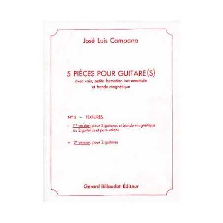 5 PIECES - N°5 : TEXTURES : 2 GUITARES - 2E VERSION