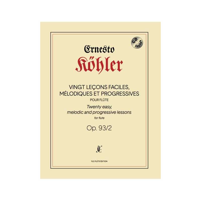 Sheet music TWENTY EASY MELODIC AND PROGRESSIVES LESSONS OP.93/2 Ernesto Köhler