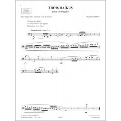 Partition TROIS HAÏKUS Michaël Andrieu
