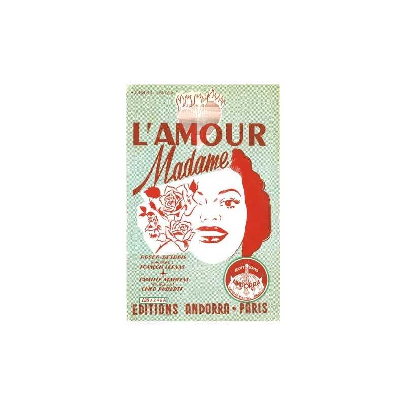 Partition L'AMOUR MADAME