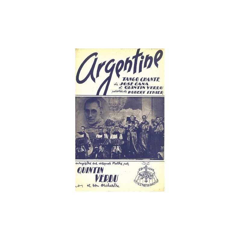 Partition ARGENTINE Quintin VERDU