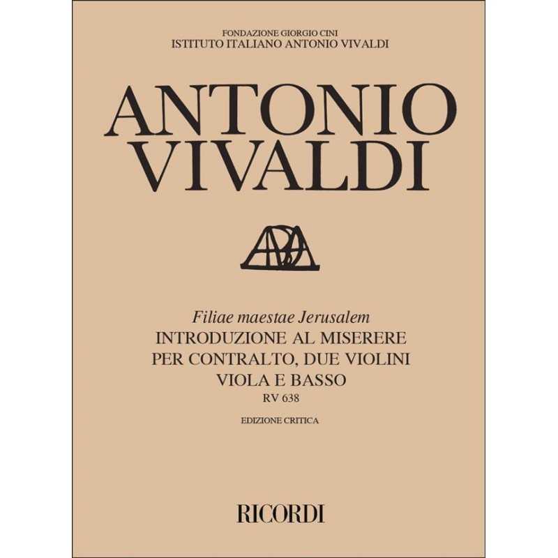 Sheet music FILIAE MAESTAE JERUSALEM RV 638 Antonio Vivaldi