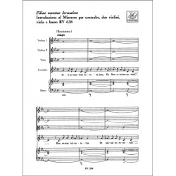 Sheet music FILIAE MAESTAE JERUSALEM RV 638 Antonio Vivaldi