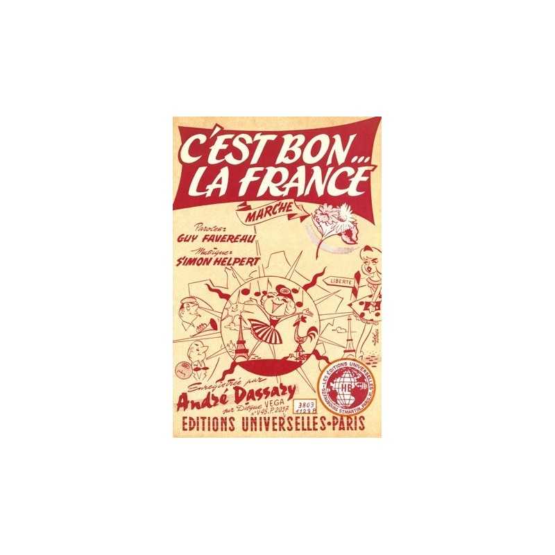 Partition C'EST BON LA FRANCE  André DASSARY