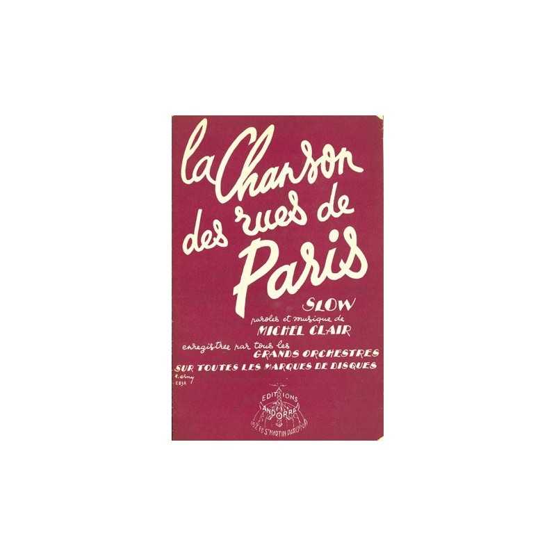 Partition LA CHANSON DES RUES DE PARIS
