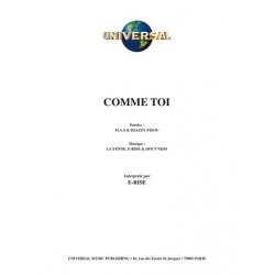 Partition COMME TOI E-RISE