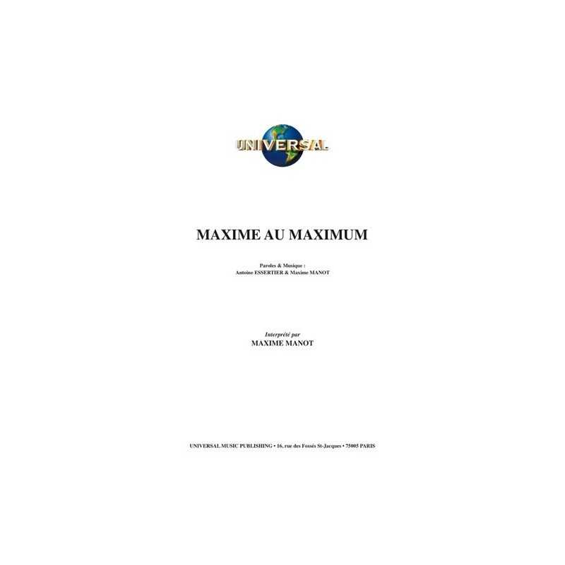 Partition MAXIME AU MAXIMUM Maxime MANOT