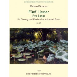 Sheet music FIVE SONGS OP.39 Richard Strauss
