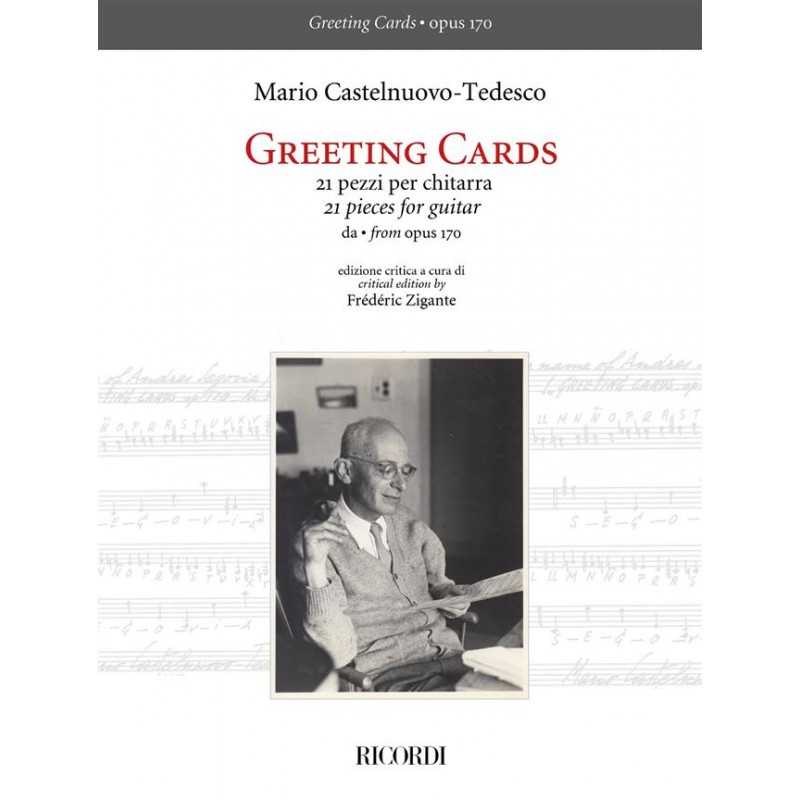 Sheet music GREETING CARDS 21 PIECES FOR GUITAR Mario Castelnuovo-Tedesco