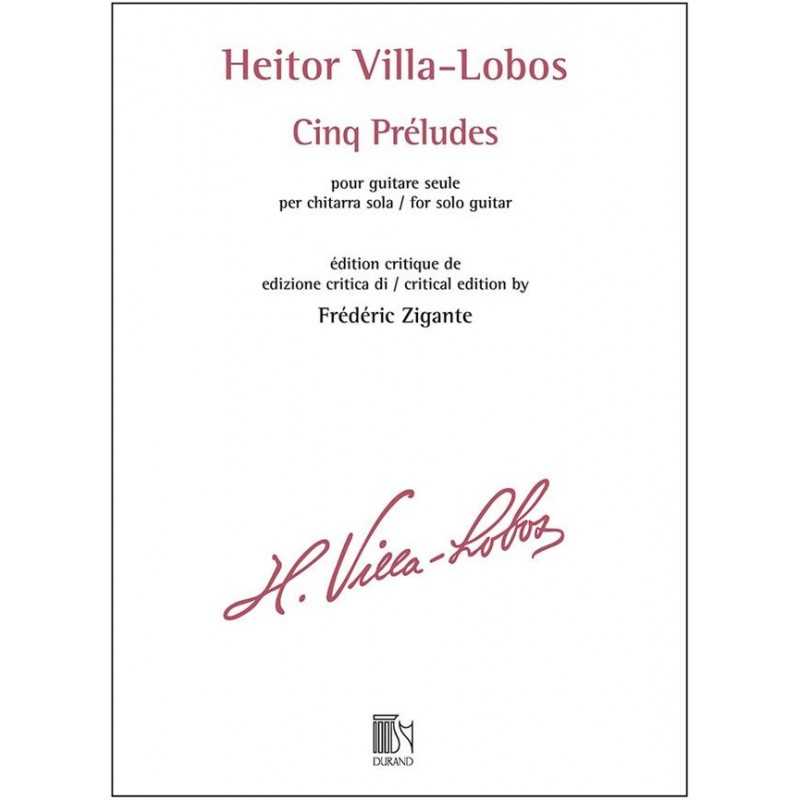 Sheet music CINQ PRÉLUDES Heitor Villa-Lobos