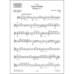 Sheet music CINQ PRÉLUDES Heitor Villa-Lobos