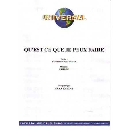 QU'EST CE QUE JE PEUX FAIRE