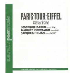 Sheet music PARIS TOUR EIFFEL Joséphine Baker